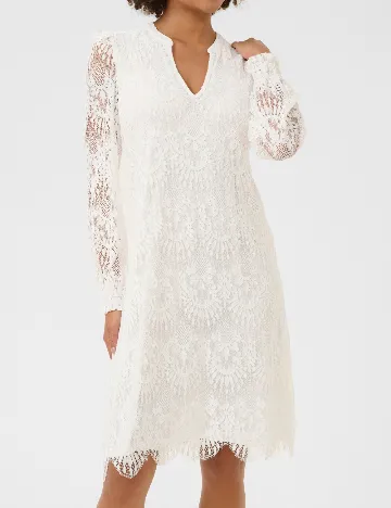Rochie medie Culture, alb Alb
