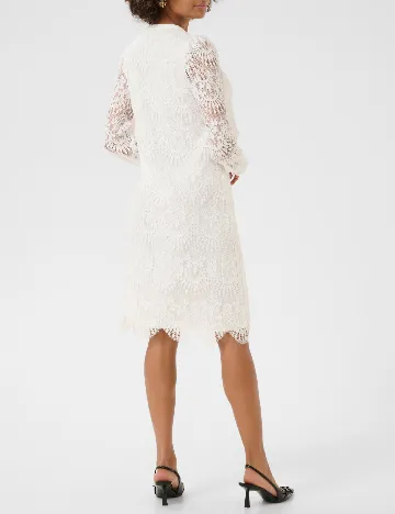 Rochie medie Culture, alb Alb