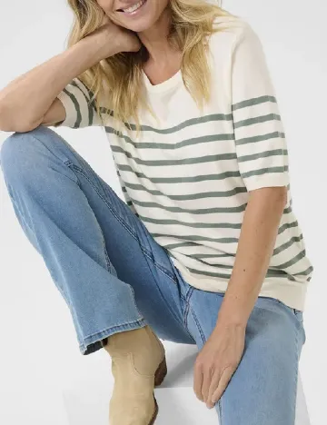 Bluza Love Copenhagen, ecru/verde Alb
