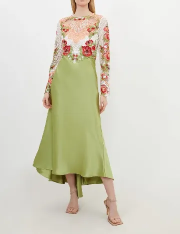Rochie lunga Karen Millen, verde Verde