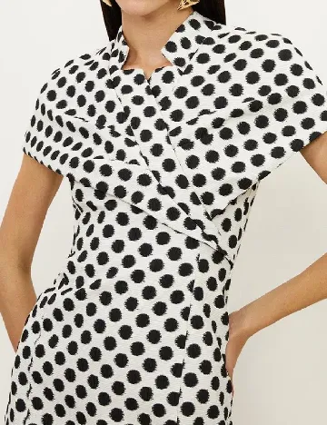 Rochie medie Karen Millen, alb/negru Alb