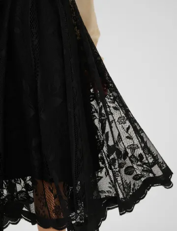 Fusta Cream, negru Negru