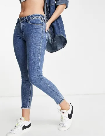 Blugi Abercrombie&Fitch, albastru Albastru
