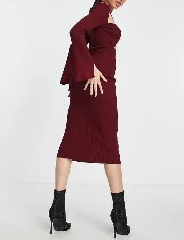 Rochie medie Missguided, visiniu Rosu