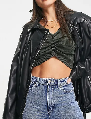 Jacheta Oversize ASOS, negru Negru