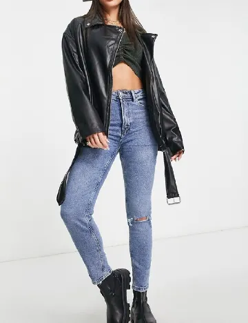 Jacheta Oversize ASOS, negru Negru