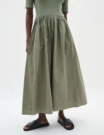 Rochie lunga InWear, verde Verde
