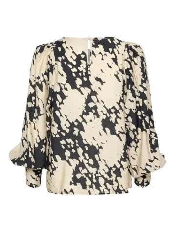 Bluza Kaffe, crem/negru Crem