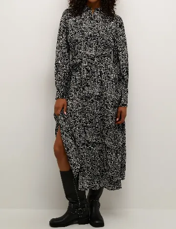 Rochie medie Kaffe, negru/alb Negru