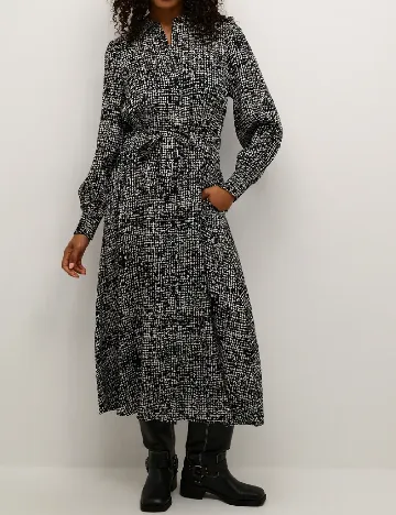 Rochie medie Kaffe, negru/alb Negru