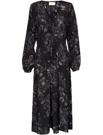 Rochie lunga Cream, negru Negru