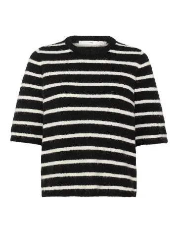 Bluza Gestuz, alb/negru Negru