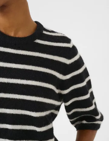 Bluza Gestuz, alb/negru Negru