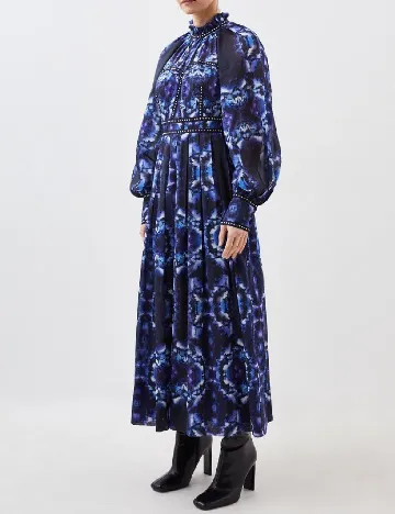 Rochie lunga Karen Millen, albastru Albastru