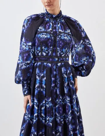 Rochie lunga Karen Millen, albastru Albastru