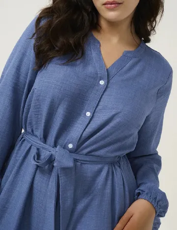 Rochie medie Kaffe Curve, albastru Albastru