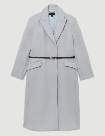 Palton Karen Millen Plus Size, bleu Albastru