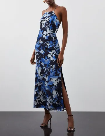 Rochie lunga Karen Millen, albastru Albastru