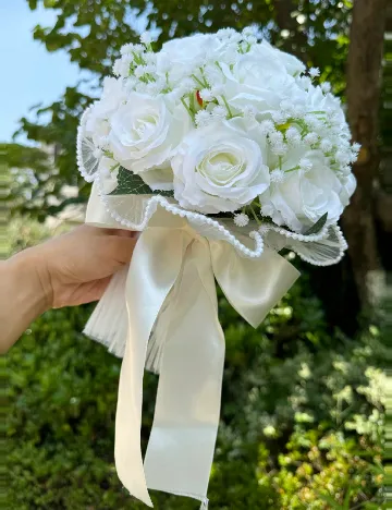 Buchet de mireasa SHEIN, alb Alb