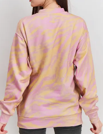Bluza Crooked Tongues, roz/galben Roz