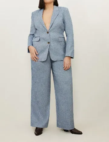 Pantaloni Karen Millen Plus Size, albastru Albastru