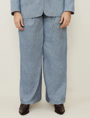 Pantaloni Karen Millen Plus Size, albastru Albastru