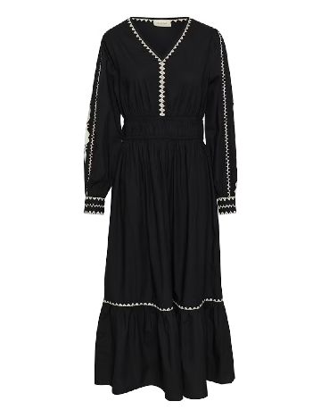 Rochie lunga Cream, negru