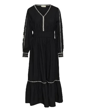 Rochie lunga Cream, negru Negru