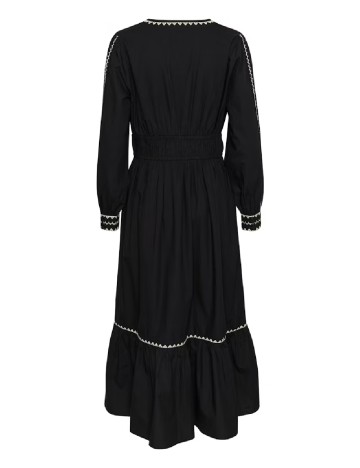Rochie lunga Cream, negru