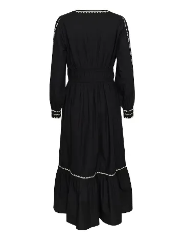 Rochie lunga Cream, negru Negru