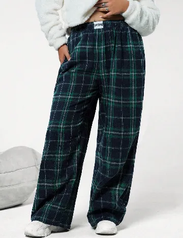 Pantaloni SHEIN CURVE, bleumarin Albastru