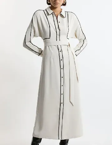 Rochie lunga Karen Millen, alb Alb