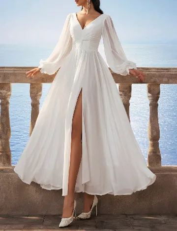 Rochie lunga SHEIN, alb Alb