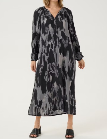 Rochie medie Kaffe, negru/gri