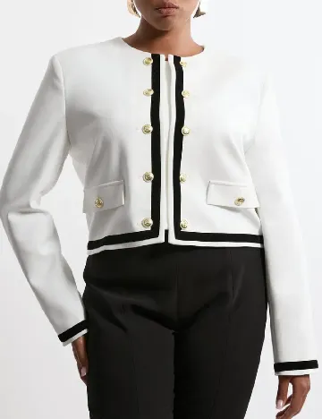 Sacou Karen Millen Plus Size, alb Alb