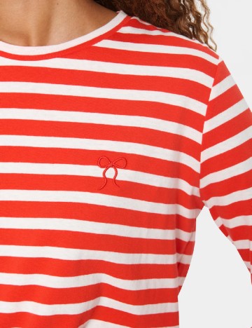 Bluza Saint Tropez, alb/rosu
