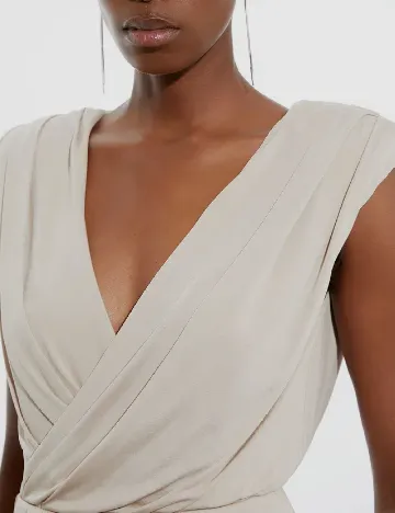 Rochie medie Karen Millen, bej Crem