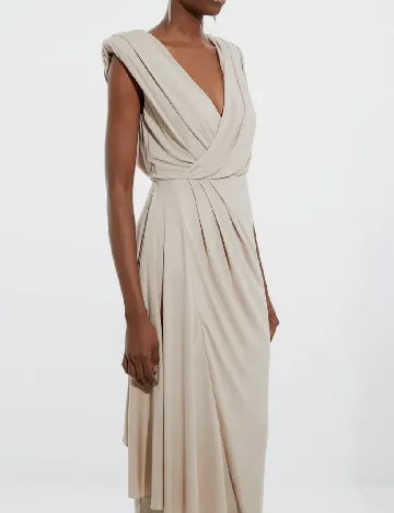 Rochie medie Karen Millen, bej Crem