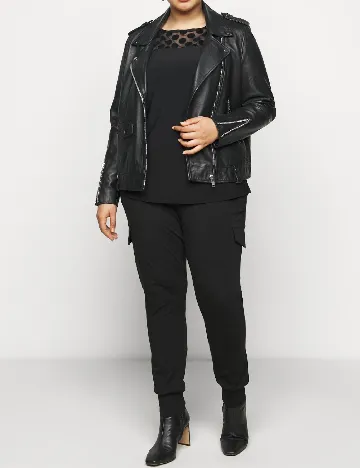 Pantaloni Kaffe Curve, negru Negru