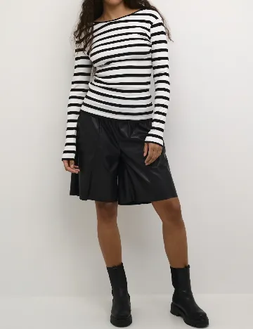 Bluza Kaffe, alb/negru Negru