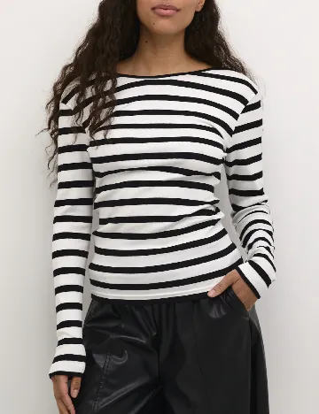 Bluza Kaffe, alb/negru Negru