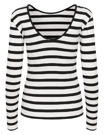 Bluza Kaffe, alb/negru Negru