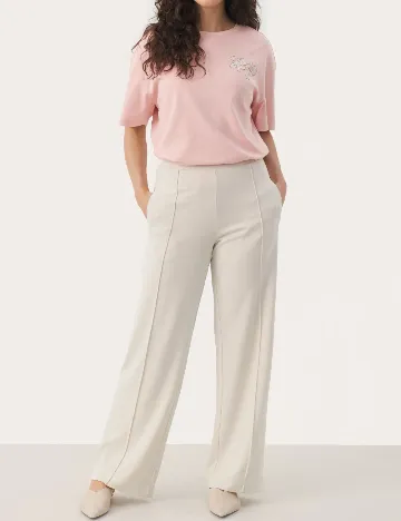 Pantaloni Part Two, bej Crem