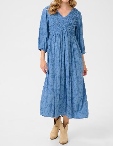 Rochie medie Cream, albastru