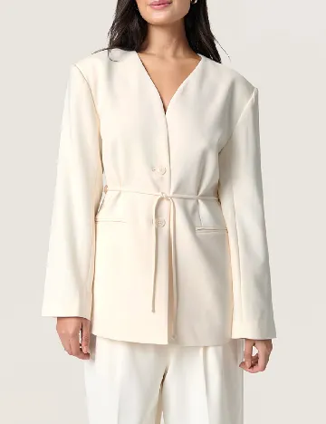 Sacou Soaked In Luxury, ecru Alb