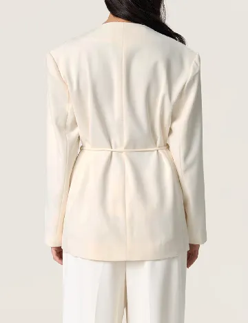 Sacou Soaked In Luxury, ecru Alb