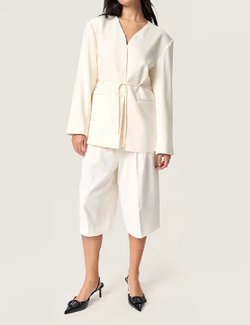 Sacou Soaked In Luxury, ecru Alb