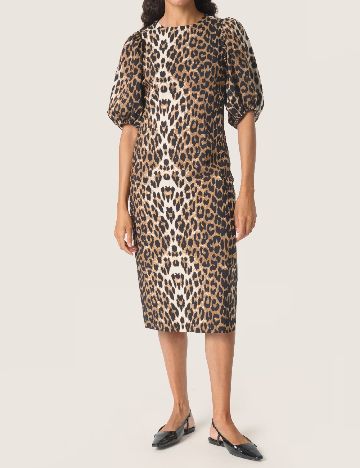 Rochie medie Soaked In Luxury, animal print