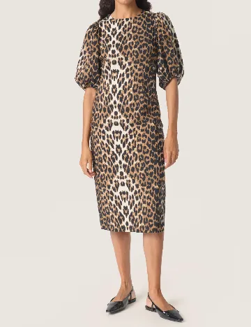 Rochie medie Soaked In Luxury, animal print Animal print