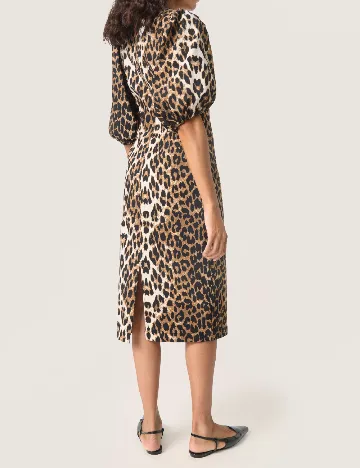Rochie medie Soaked In Luxury, animal print Animal print
